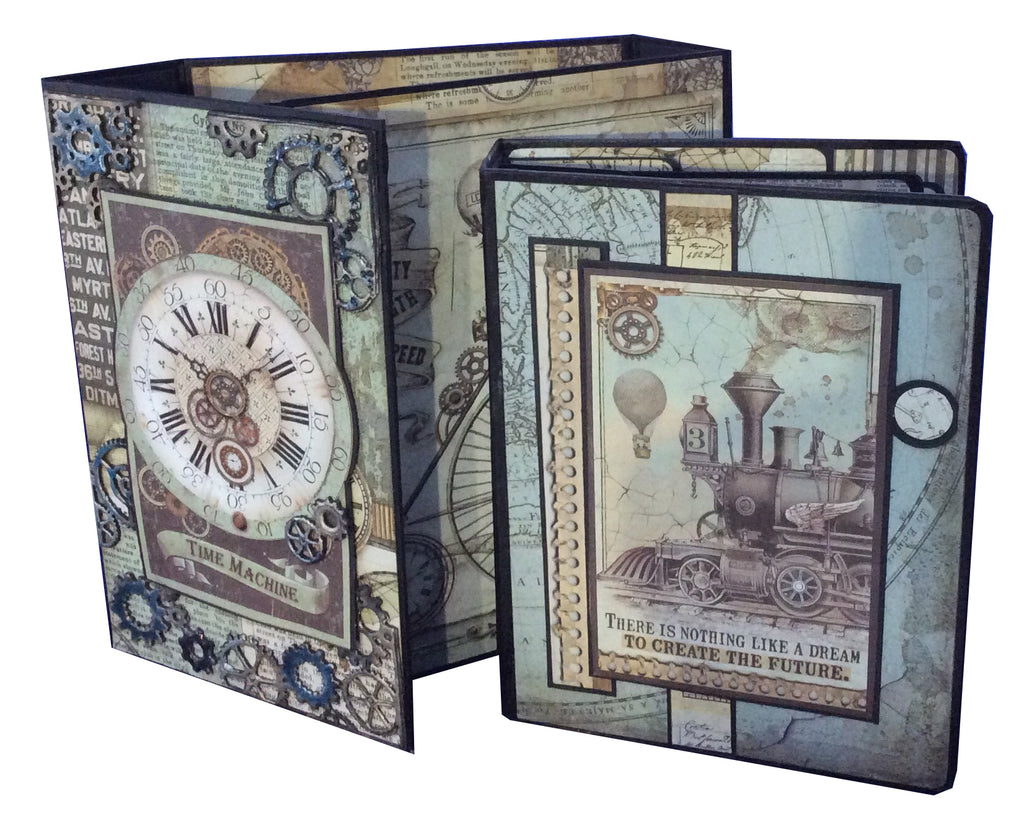 Voyages Fantastiques Book Box and Mini Album PDF Tutorial