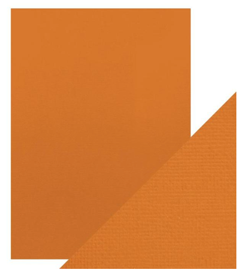 Craft Perfect A4 Texture Weave Card 10pk Pumpkin Orange