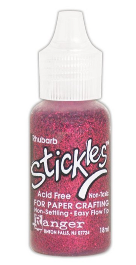 Rhubarb Glitter Glue - 18ml
