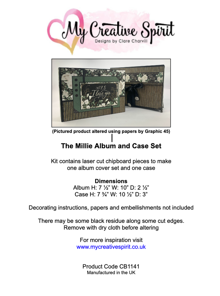 The Millie Album and Case Laser Cut Set