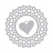 Doily, Jewel Heart Die Set Sizzix