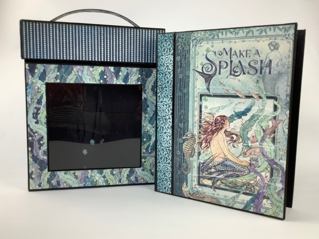 Make a Splash Tall Shadow Box and Album Set laser cut kit, PDF and paper bundle