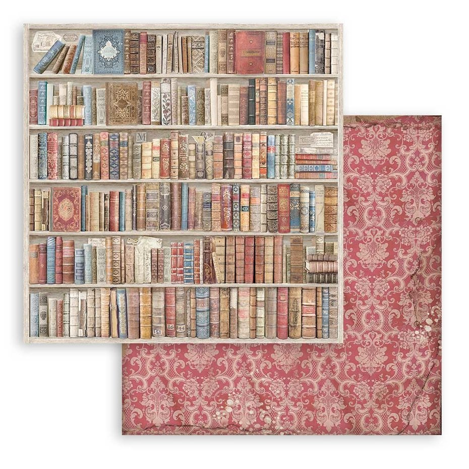 Vintage Library 12 x 12 Backgrounds Pad Stamperia