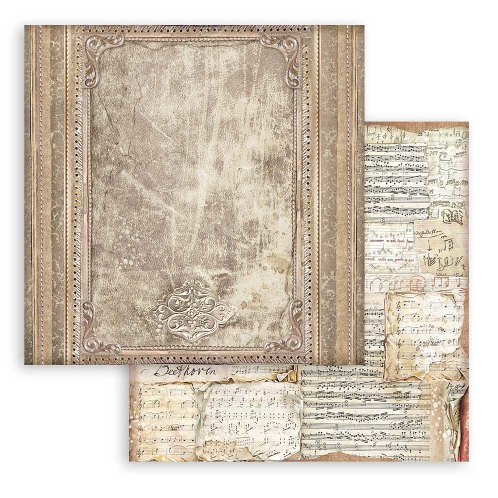 Vintage Library 12 x 12 Backgrounds Pad Stamperia