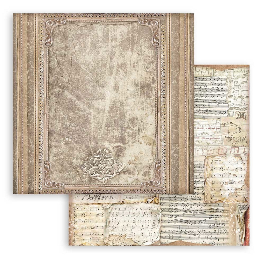 Vintage Library 8 x 8 Backgrounds Pad Stamperia