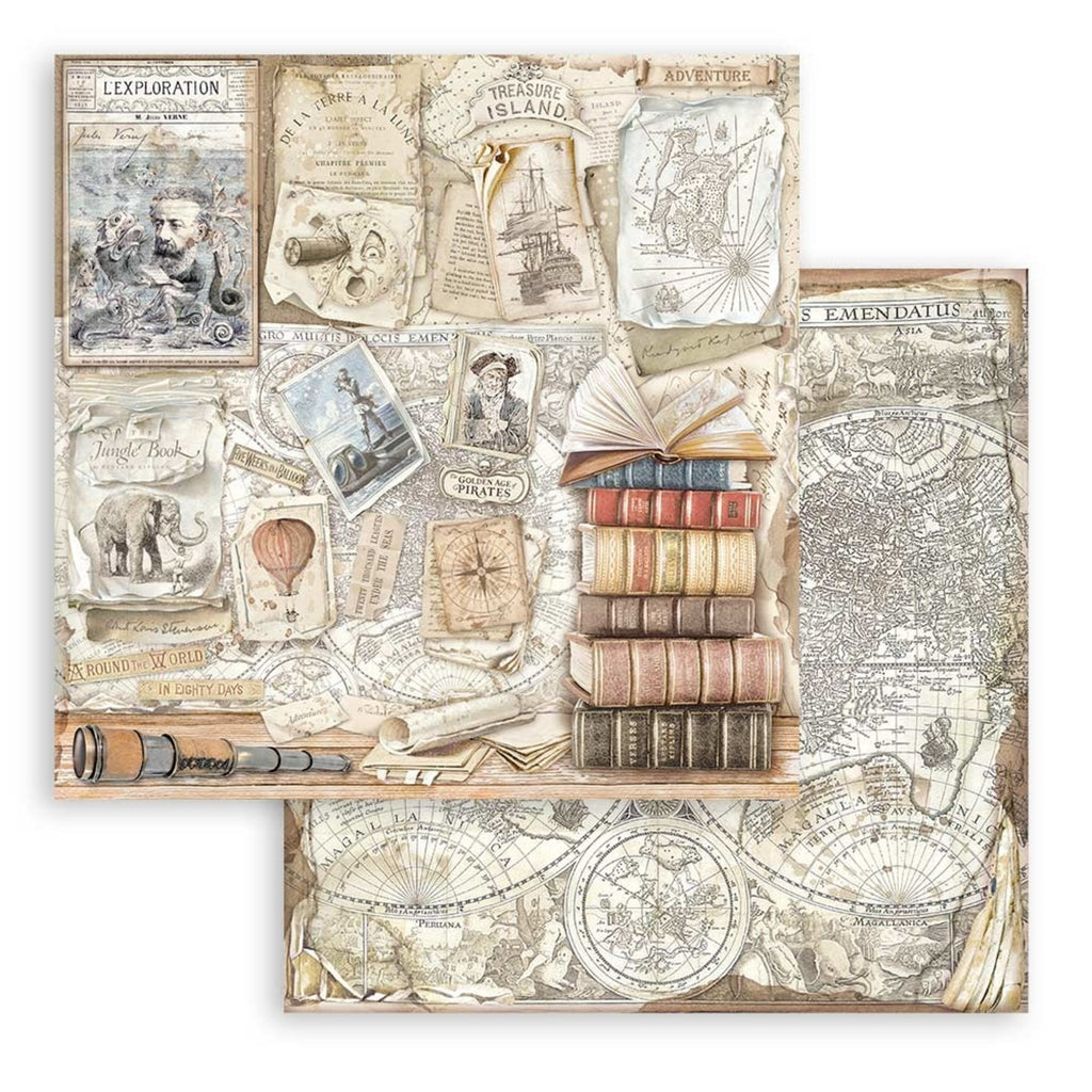 Vintage Library 12 x 12 Paper Pad Stamperia