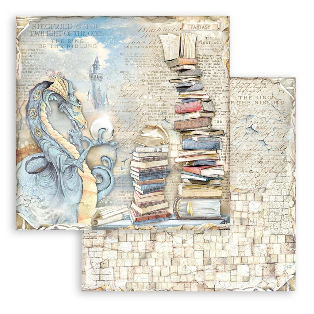 Vintage Library 12 x 12 Paper Pad Stamperia