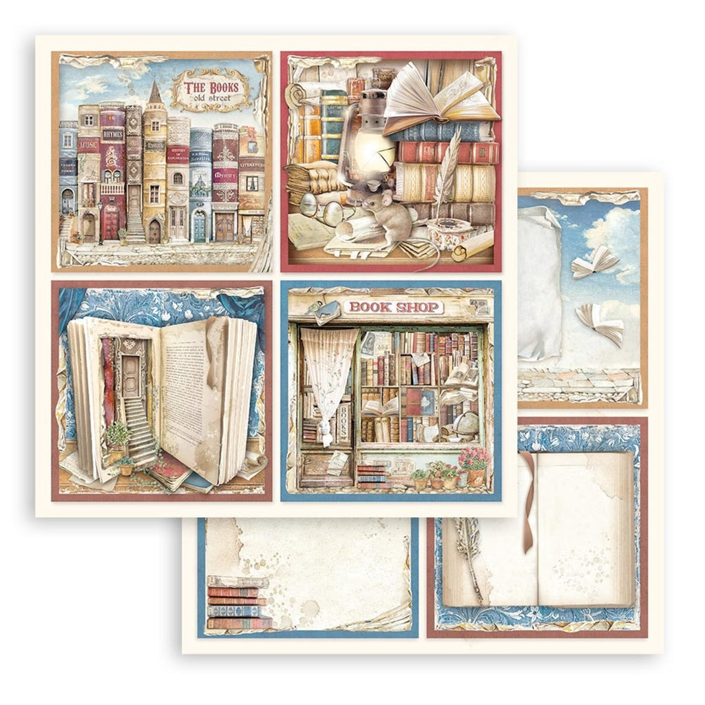 Vintage Library 12 x 12 Paper Pad Stamperia