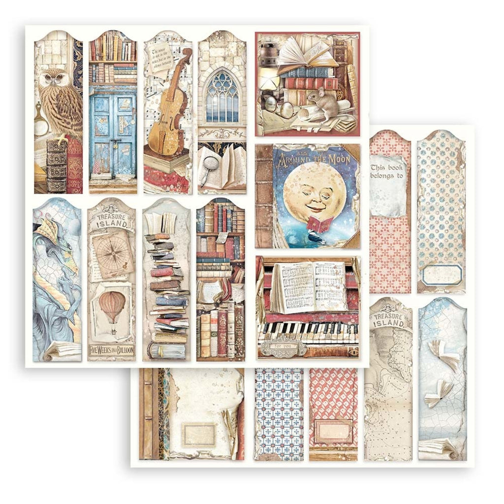 Vintage Library 12 x 12 Paper Pad Stamperia