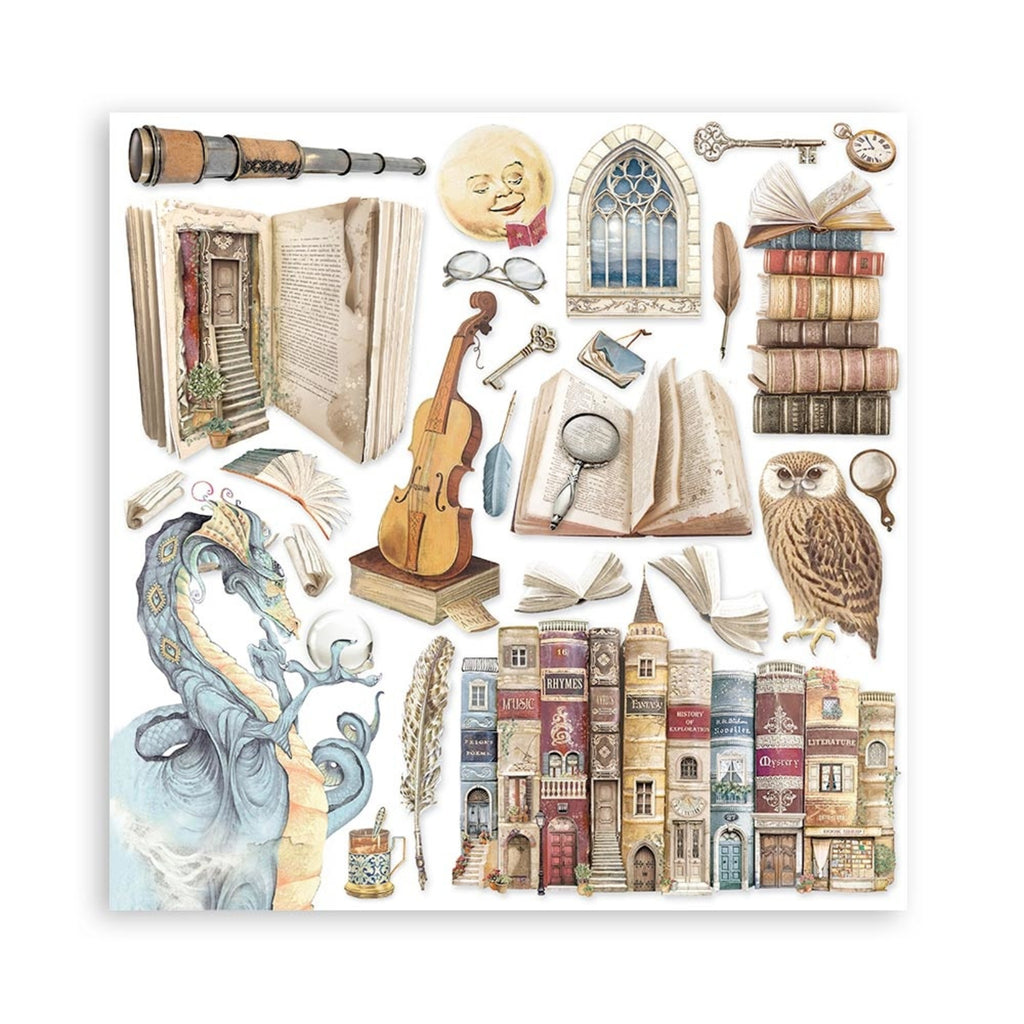Vintage Library 12 x 12 Paper Pad Stamperia