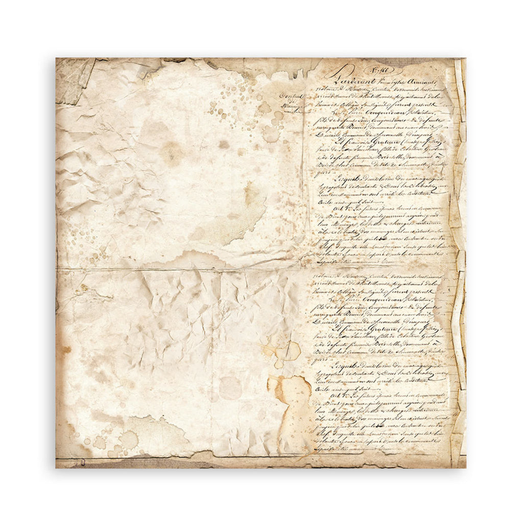 Vintage Library 8 x 8 Backgrounds Pad Stamperia