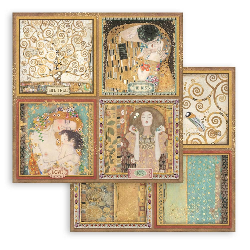 Klimt 8 x 8 paper pad Stamperia