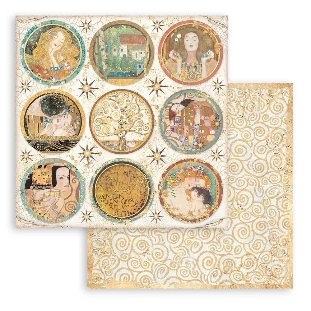 Klimt 8 x 8 paper pad Stamperia