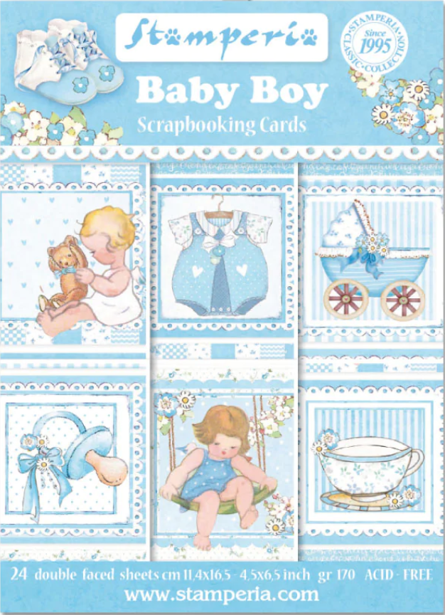 Baby Boy Scrapbooking Cards - Stamperia