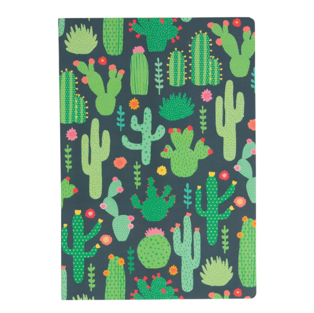 A5 Notebook - Colourful Cactus - Sass and Belle
