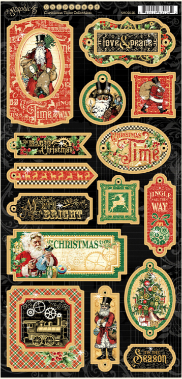 Graphic 45 Christmas Time Chipboard