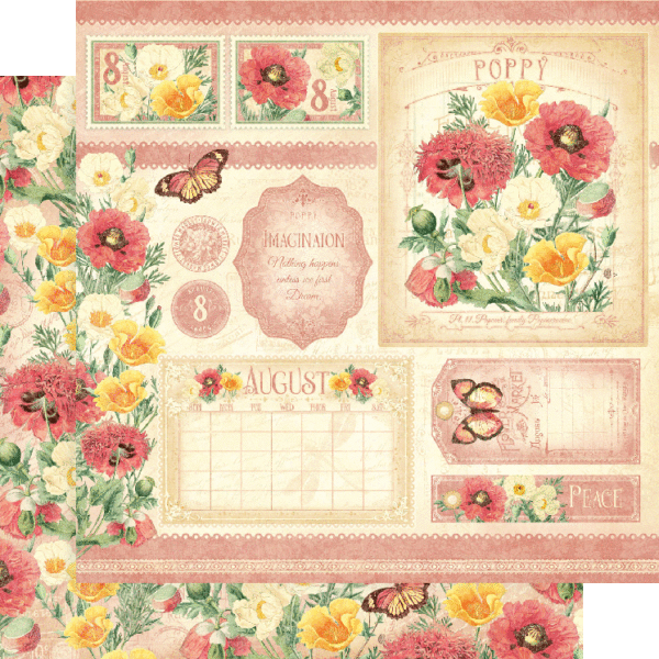 Flower Market 8 x 8 Paper Pad Graphic 45