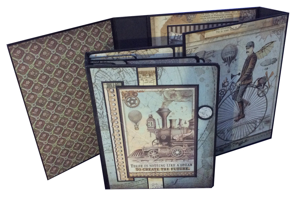 Voyages Fantastiques Book Box and Mini Album PDF Tutorial