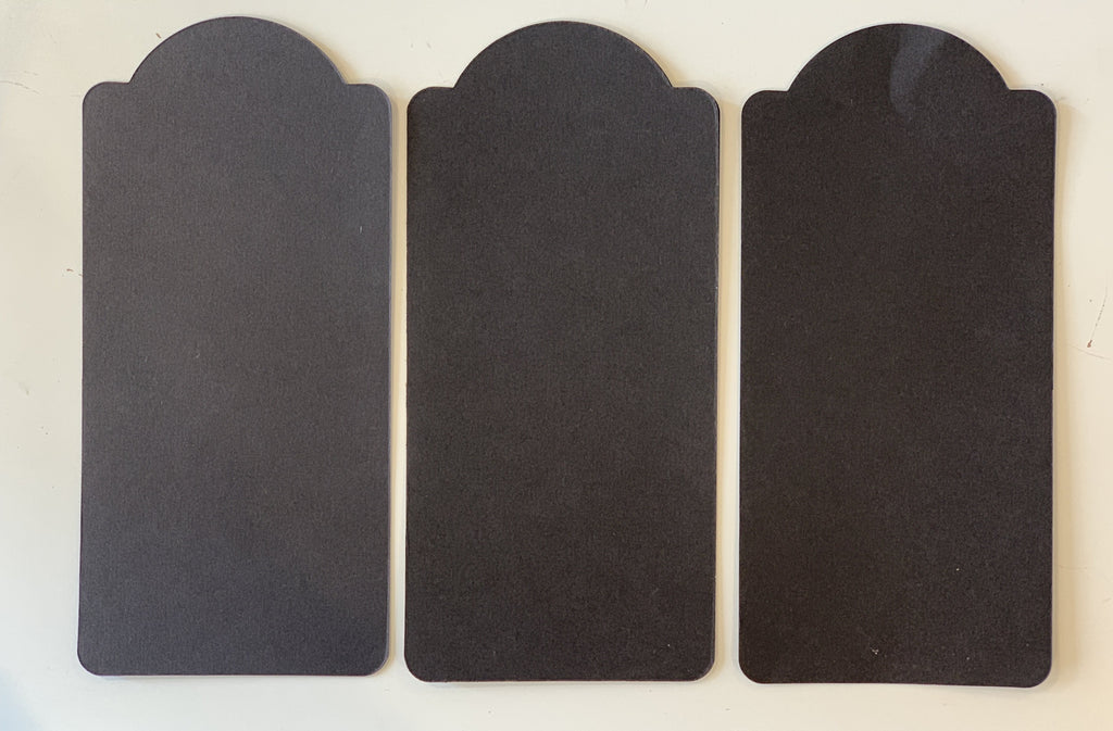 Pack of Six Large Black Tags My Creative Spirit