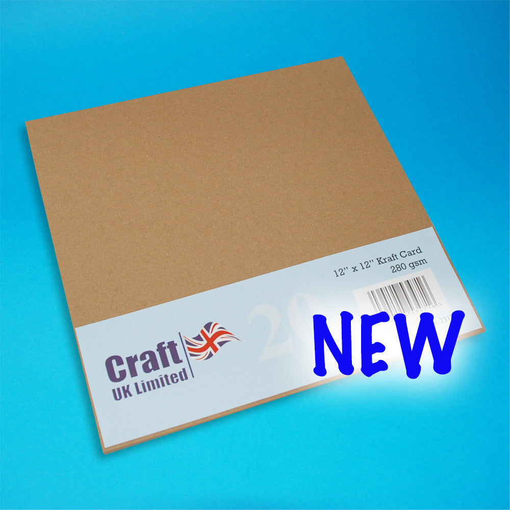 12 x 12 Kraft Card Stock - Premier Quality - Pack of 20