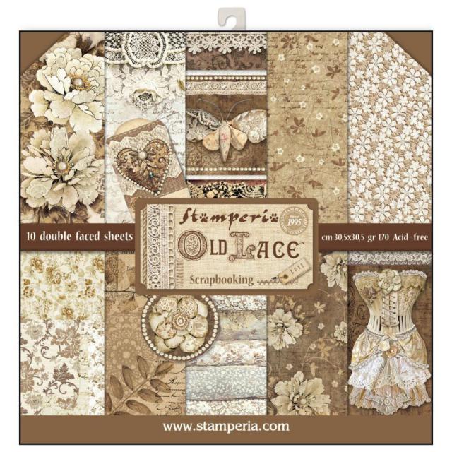 Stamperia Old Lace 12 x 12 Paper Pad