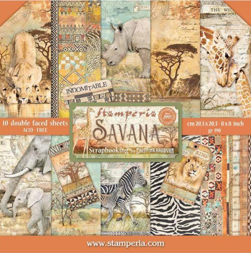 Savana 8 x 8 Paper Pad by Stamperia