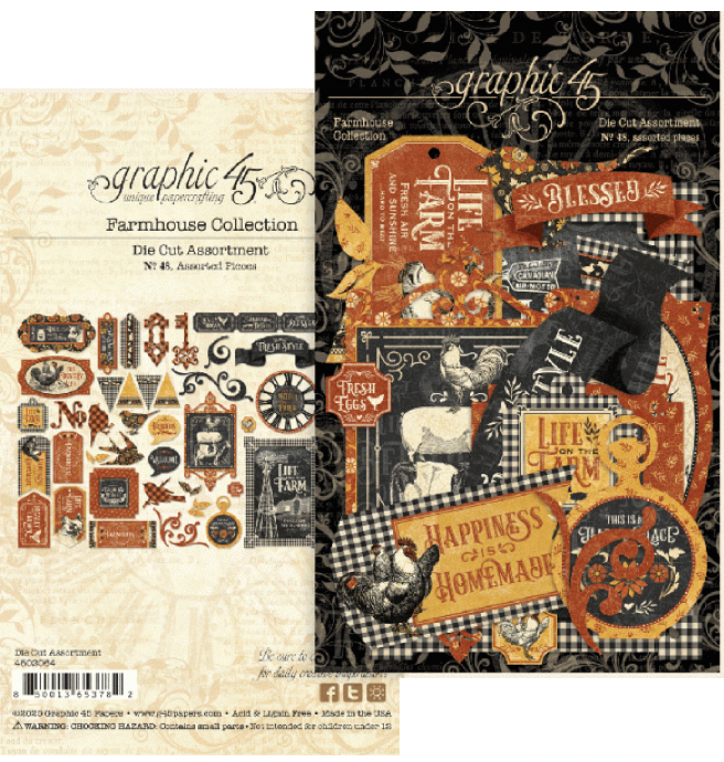 Graphic 45 Farmhouse Die Cut Assortment