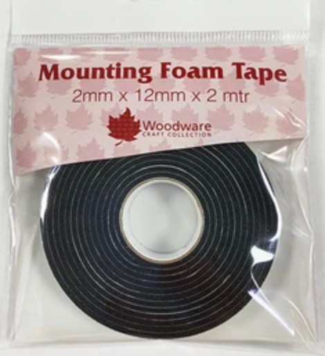 Woodware - Black Mounting Foam Tape 2mm x 2m