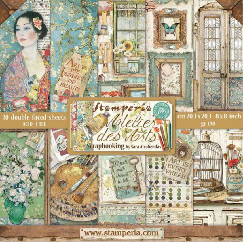 Atelier des Arts 8 x 8 paper pad Stamperia