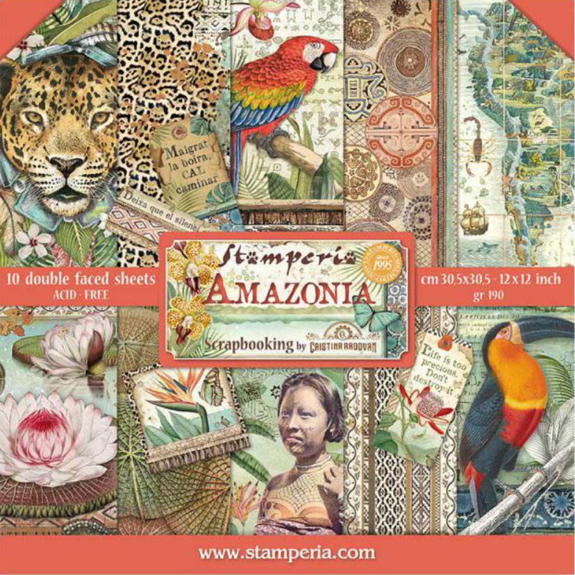 Amazonia 12 x 12 Paper Pad Stamperia