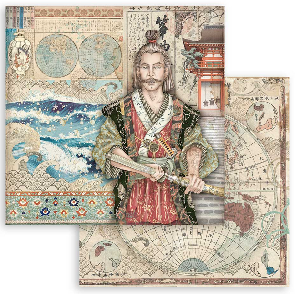 Sir Vagabond in Japan 12 x 12 paper pad Stamperia