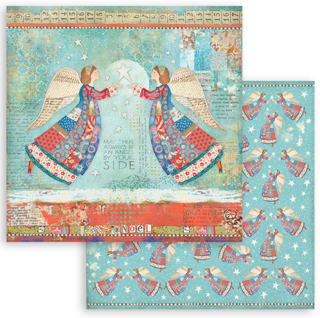 Christmas Patchwork 8x 8 paper pad Stamperia