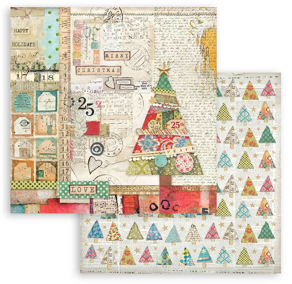 Christmas Patchwork 6 x 6 Pad Stamperia