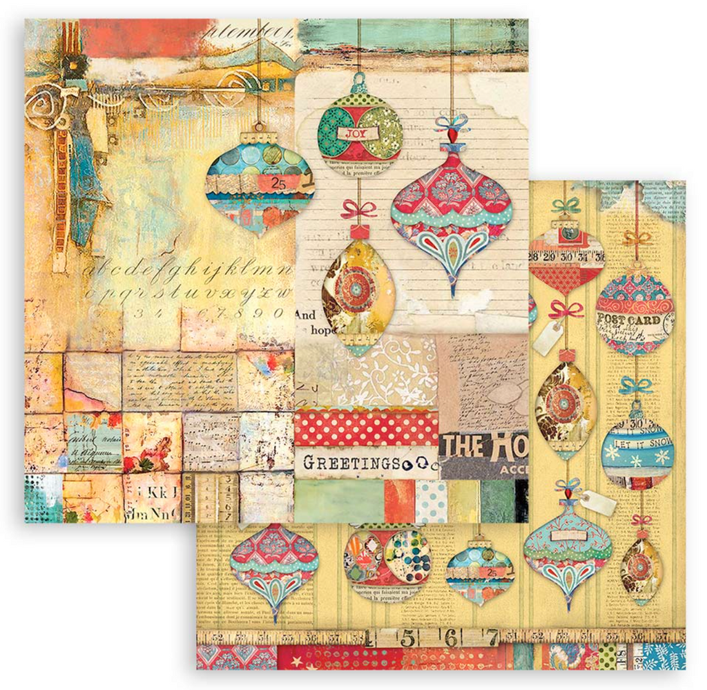 Christmas Patchwork 12 x 12 paper pad Stamperia
