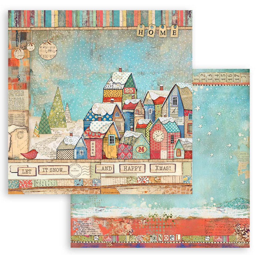 Christmas Patchwork 12 x 12 paper pad Stamperia