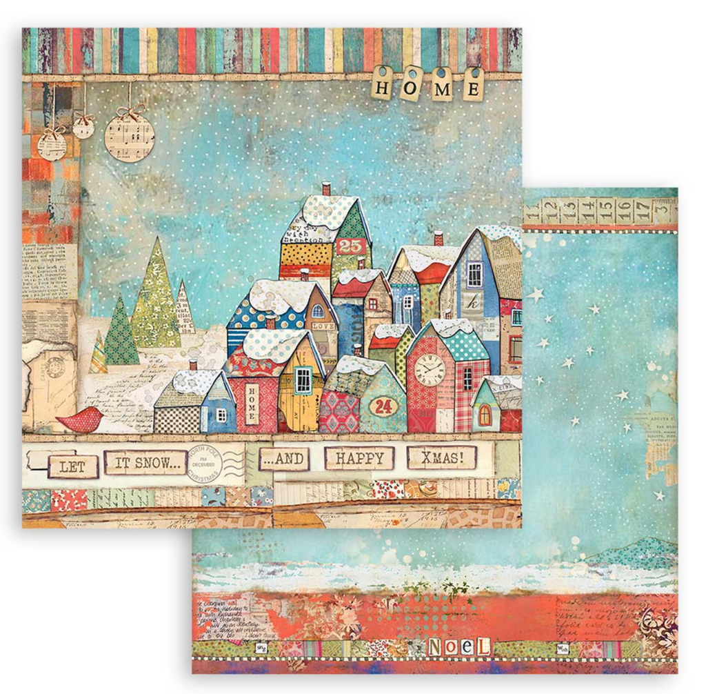 Christmas Patchwork 8x 8 paper pad Stamperia