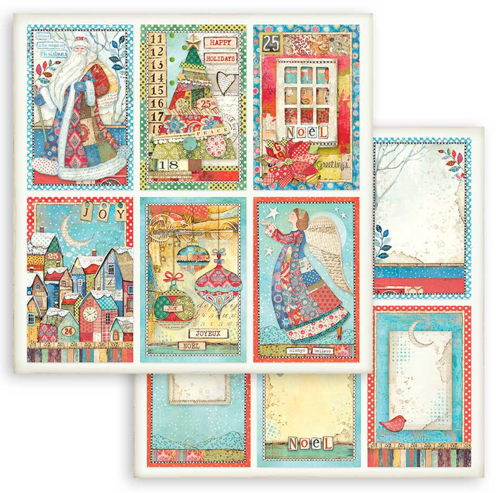 Christmas Patchwork 8x 8 paper pad Stamperia