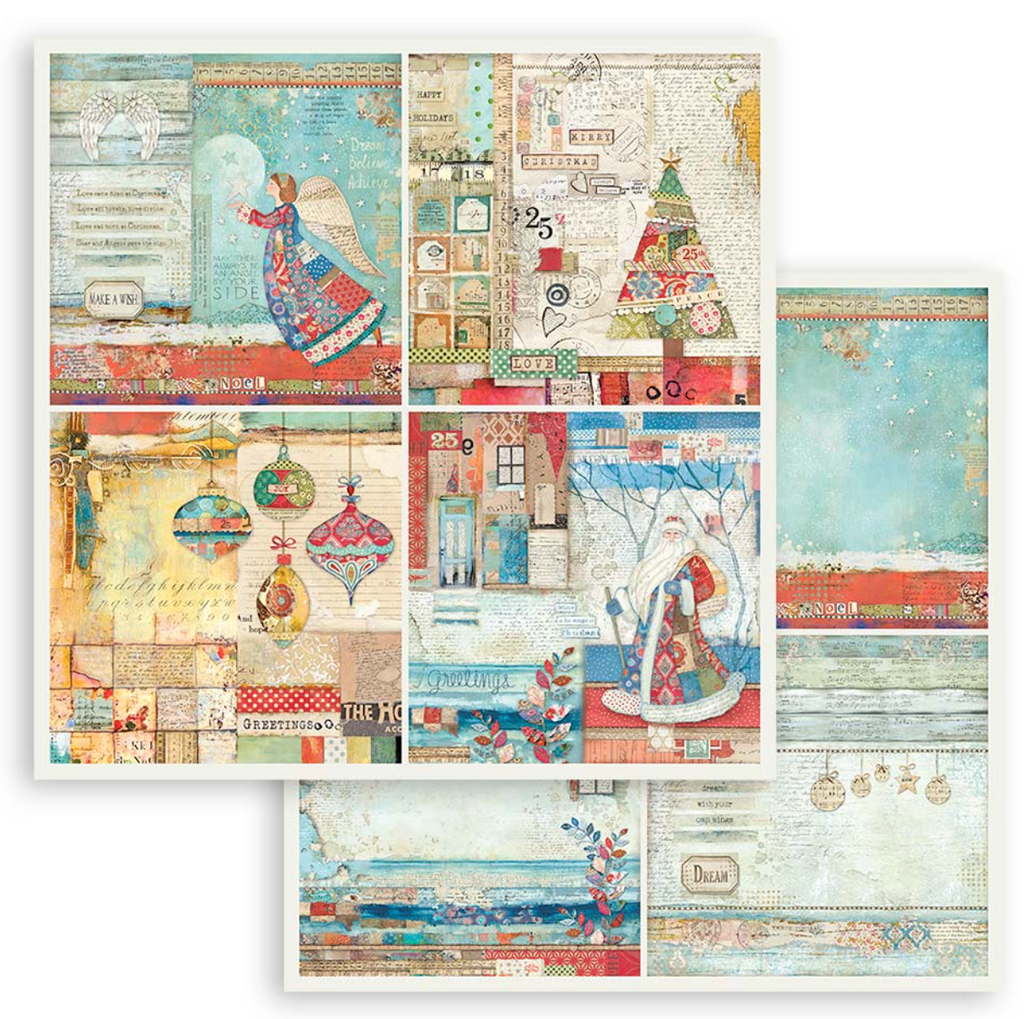 Christmas Patchwork 12 x 12 paper pad Stamperia