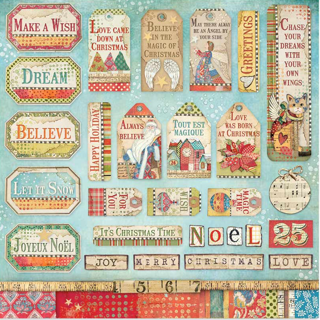 Christmas Patchwork 8x 8 paper pad Stamperia