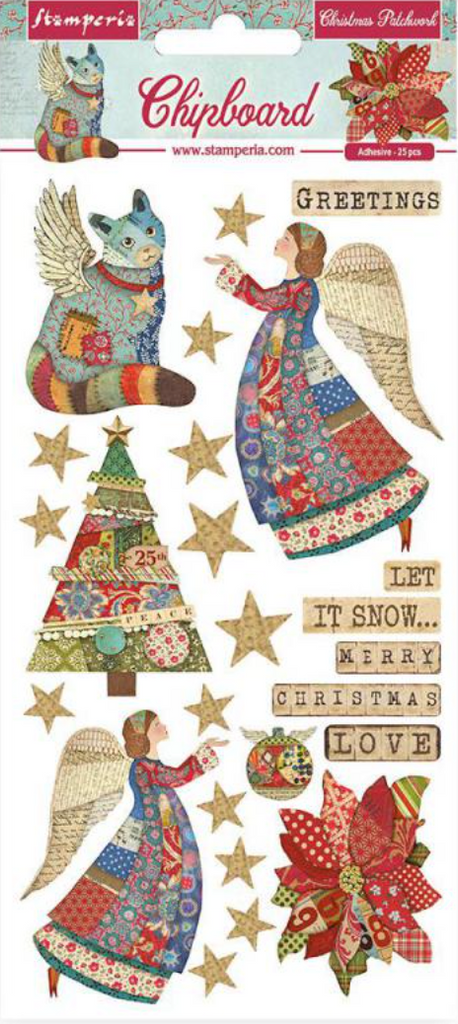 Christmas Patchwork Chipboard Stamperia
