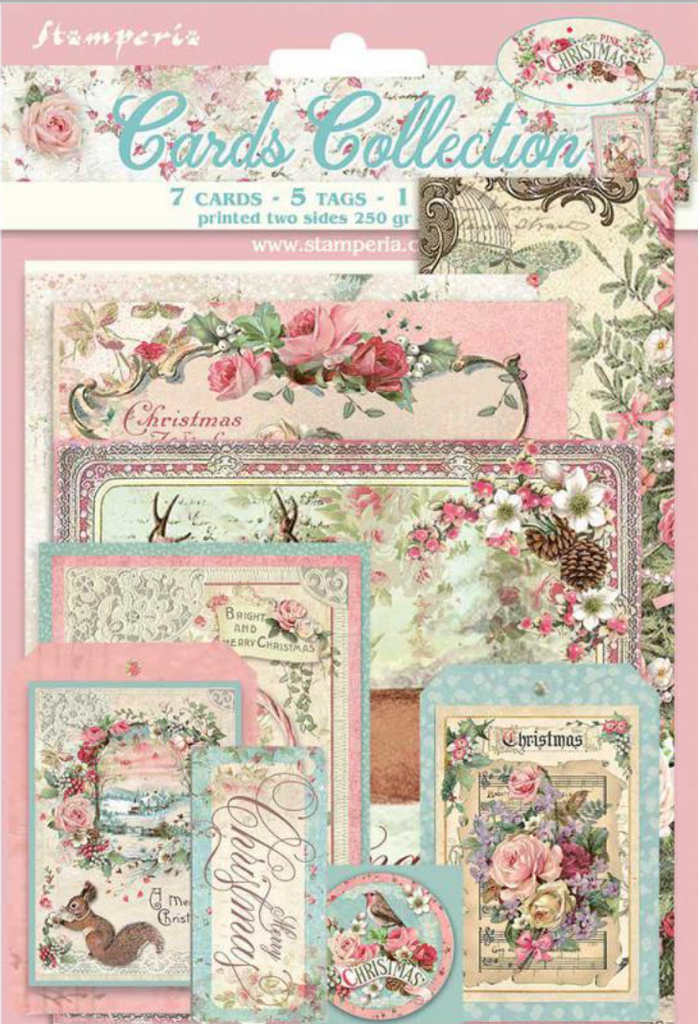 Pink Christmas Cards Stamperia
