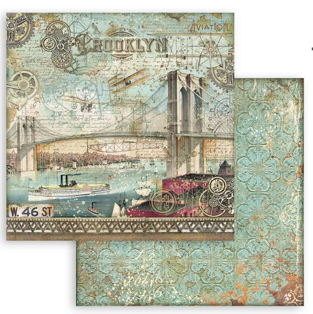 Sir Vagabond Aviator 12 x 12 Backgrounds Pad Stamperia