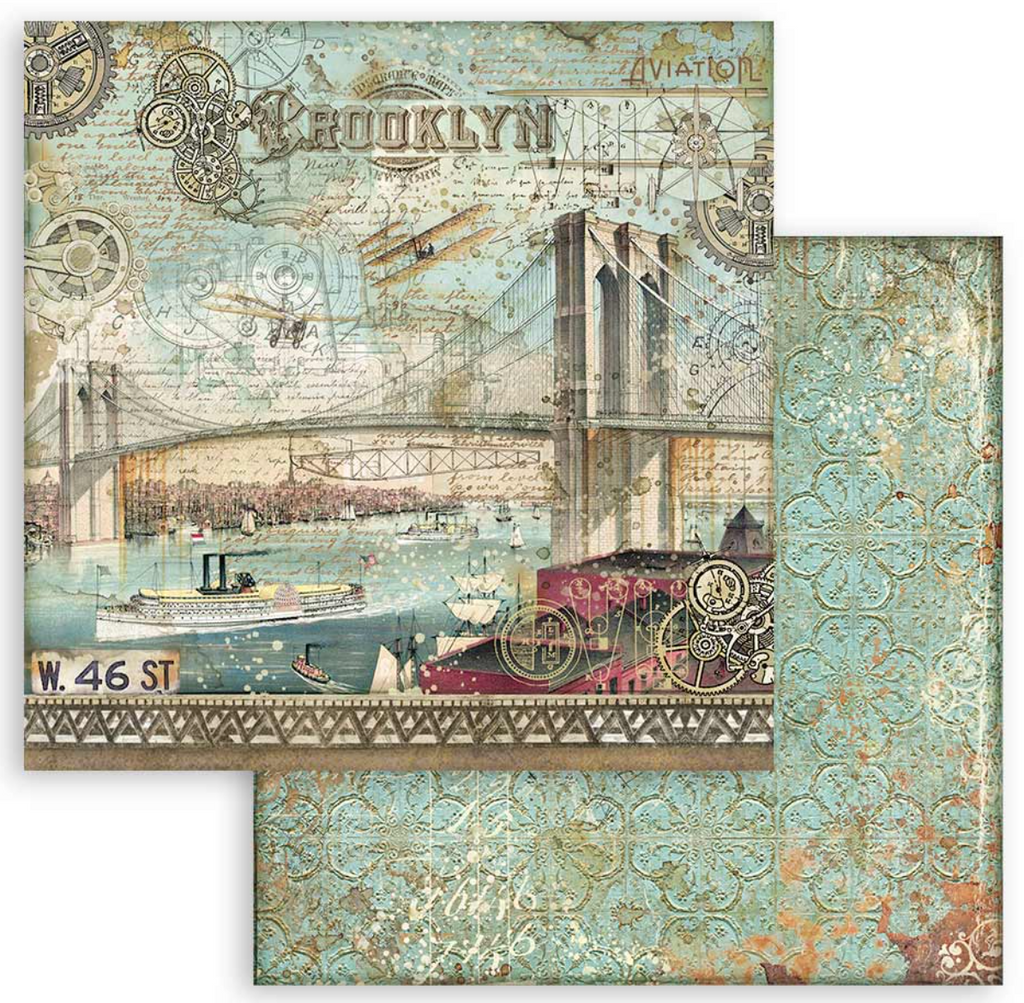 Sir Vagabond Aviator 12 x 12 Backgrounds Pad Stamperia
