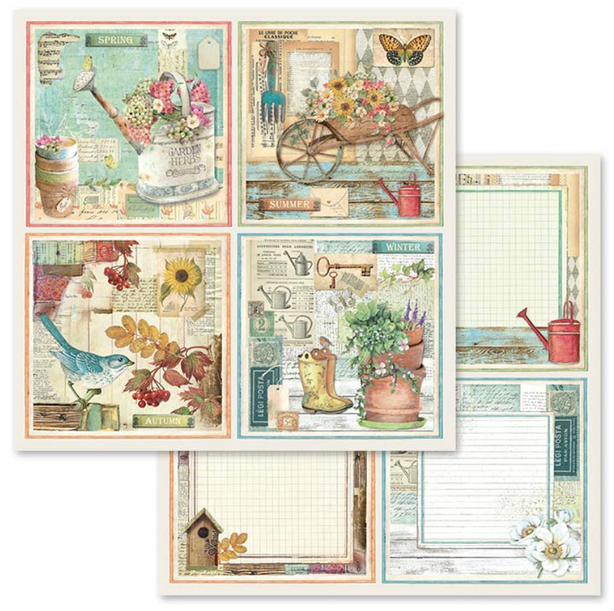 Garden 12 x 12 Pad Stamperia