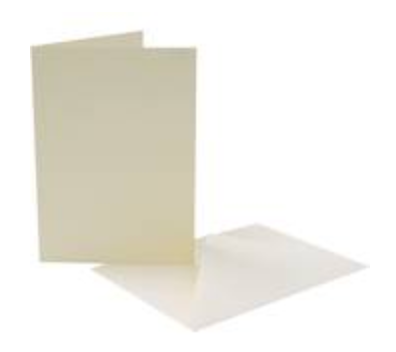 7 x 5 Card Blanks and Envelopes Ivory 50 pack