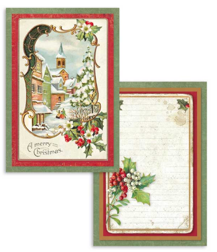 Christmas Vintage Scrapbooking Cards - Stamperia