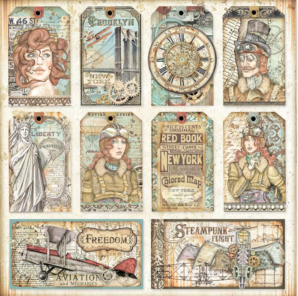 Sir Vagabond Aviator 6 x 6 paper pad Stamperia