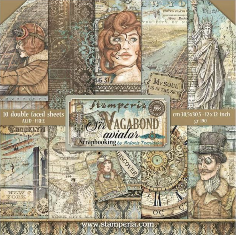 Sir Vagabond Aviator 12 x 12 by Stamperia