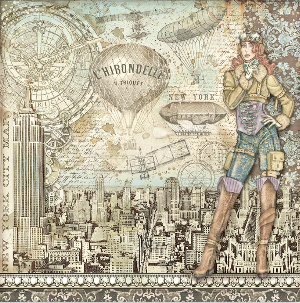 Sir Vagabond Aviator 12 x 12 by Stamperia
