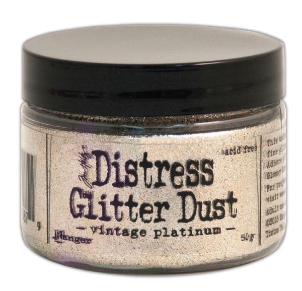 Tim Holtz Distress Glitter Dust - Vintage Platinum